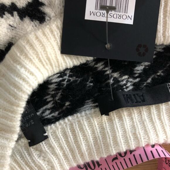 ATM Anthony Thomas Melillo Fair Isle Wool Sleeveless Sweater Ivory/black - S - Picture 9 of 11